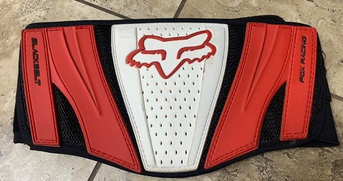Fox Racing Vintage Motorcycle Kidney Belt - BlackBelt Black & Red Adjustable