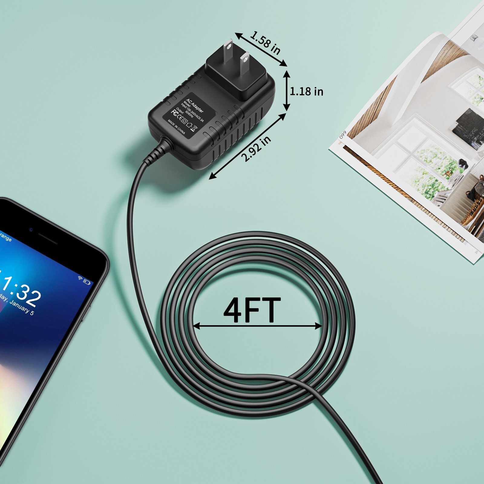 AC Adapter for Kenwood TH-G71A D7A F6A F7E K2AT TH-F6A TH-F7E TH-D7E TH-K2 TH-K4