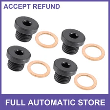 4 sets 14x1.5 Steel Engine Oil Drain Plug Screw for Audi A6 A4 A8 for Volkswagen