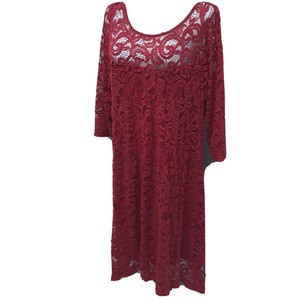 lane bryant red lace dress