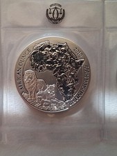 RUANDA: 50 Francs 2010, African Ounce - Löwen, original verschweißt.