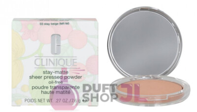 Clinique Stay-Matte Sheer Pressed Powder 7,6 gr ( 03 Stay Beige )