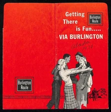 Burlington Route Railroad Ticket Envelope Bloomquist* 1971 Happy Couples (#6)