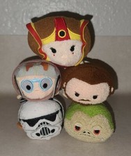 Disney Store Star Wars Episode 1 Tsum Tsum Mini 3" Plush Lot of 5 Qui-Gon  More