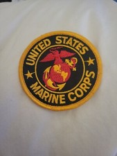 United States Marine Corps 4" Round Embroidered Patch Iron On