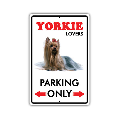 Funny Yorkie Warning Sign Metal Tin Sign - 8x12 Inch Vintage Dog Decor For Wall, Man Cave, Kitchen