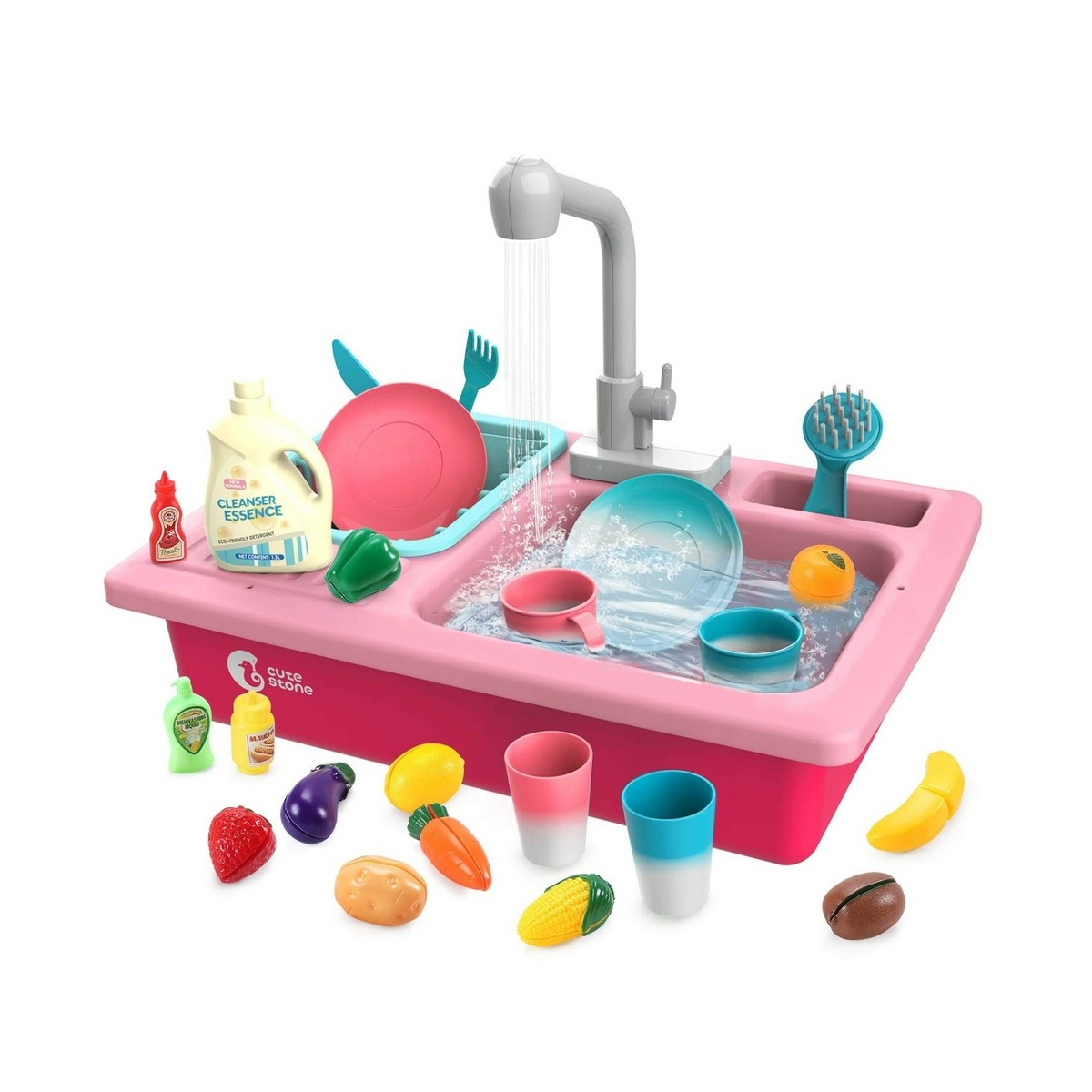 4-in-1 Watertafel Voor Kinderen – Met Elektrische Kraan – Speelgoed Wasbak – Voor Binnen En Buiten – Incl. Watercircuit
