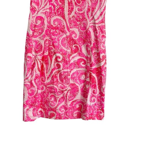 Lilly Pulitzer Ryder Shift Dress Sleeveless Neon Pink White Pattern Size 00 - Picture 9 of 11