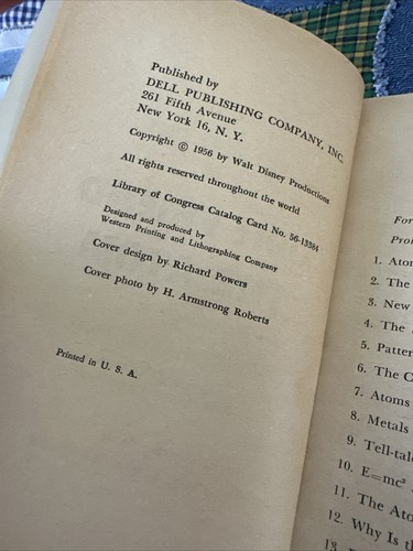 Walt Disney OUR FRIEND THE ATOM Heinz Haber 1st Edition Dell 1956 Paperback - Picture 6 of 10