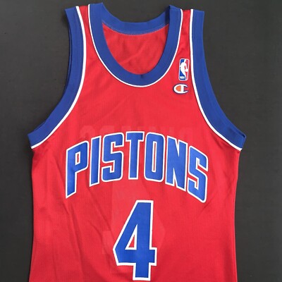 Vintage Champion Joe Dumars Detroit Pistons #4 Red Alternate