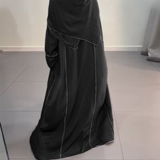 2pcs Dubai Women Muslim Open Cardigan Inner Dress Sets Islamic Kaftan Moroccan