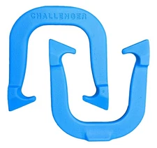 Challenger Pro Professional Pitching Horseshoes- Blue, One Pair, Made in USA