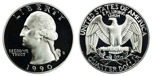 1994 S PROOF CLAD Washington Quarter Dollar Gem Cameo FREE SHIPPING!