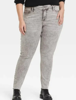 NEW Ava & Viv Women's Plus Size High-Rise Ankle Skinny Jeans Size 16W