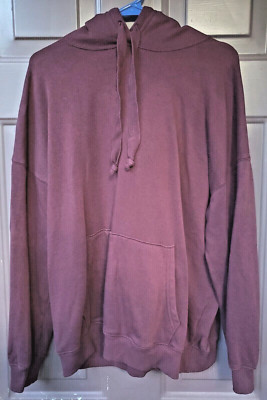 American Eagle Mens Hoodie *L/XL  Soft Burgundy Long Sleeve Sweatshirt EUC