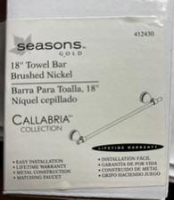 SEASONS Gold 18 in. Towel Bar Brushed Nickel 412430  