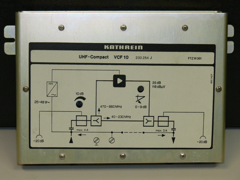 KATHREIN VCF 10 Maxi Compact UHF Antennenverstärker 860 MHz 25dB - Bild 2 von 4