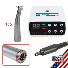 Contra Angle 1:5 Fiber Optic / Dental Electric Motor LED Handpiece High Speed