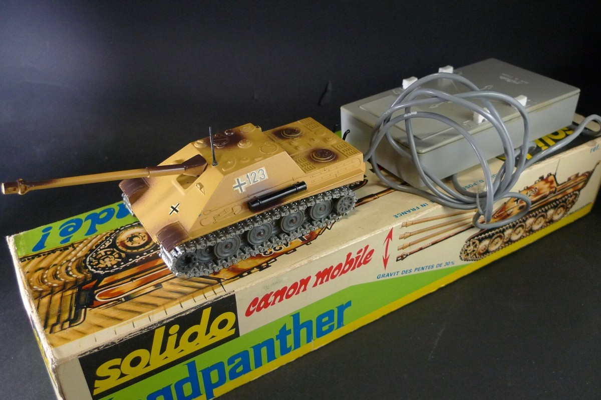 JOUET ANCIEN BOITE Vide Originale Solido Char Jagdpanther Ref.228 EUR