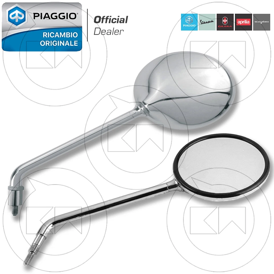 COPPIA SPECCHI ORIGINALI PIAGGIO SINISTRO SX DESTRO DX VESPA LX 50 125 - Immagine 2 di 3