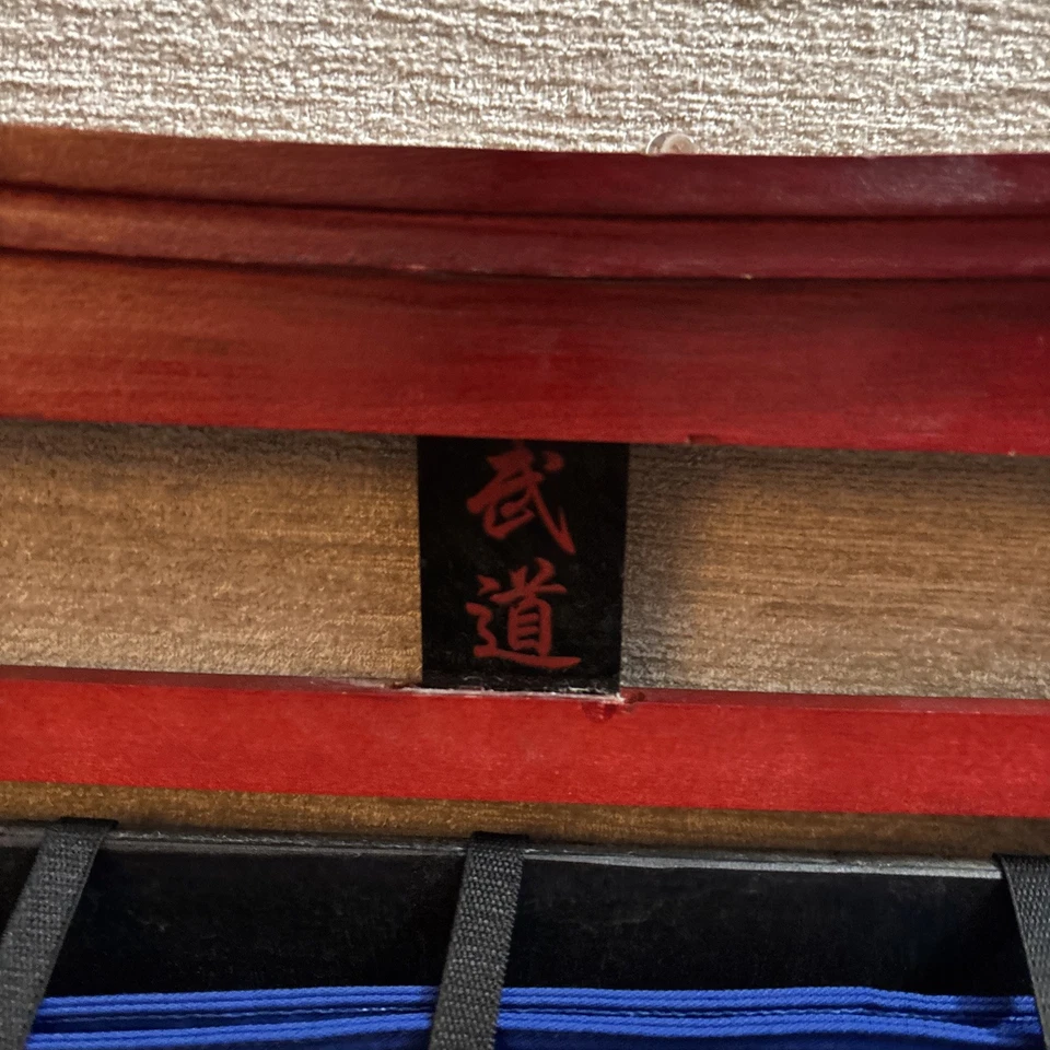 Karate Taekwondo Jui Jitsu Budo Belt Display 6 level Wood Wall Rack Martial Arts - Image 2 of 4