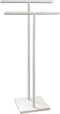 40 Inch Standing Towel Rack Double-T Shape Tall Bath Towel Sheet Holder W/