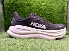 Hoka One One Bondi 9 1162012-BWHT Athletic Sneaker Womens 9.5B Black Mesh Sports