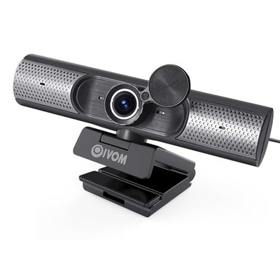 Webcam with Microphone and Speaker, 1080P Web Camera for 1080p mic speaker