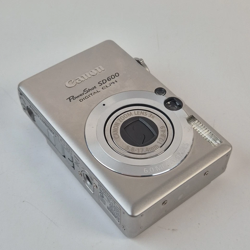 Canon PowerShot SD600 Digital ELPH Camera 6MP Silver w/ Charger Battery SD Card - Image 2 of 4