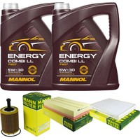 Mann Inspektionspaket 10L Mannol Energy 5W-30 FüR VW Touareg 2.5 R5 TDI