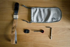 Peak Design Cuff Camera Wrist Strap (COLOR: ASH) with accessories