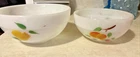 2) Vintage, Anchor Hocking/Fire King, Milk Glass, Kitchen Mixing Bowls