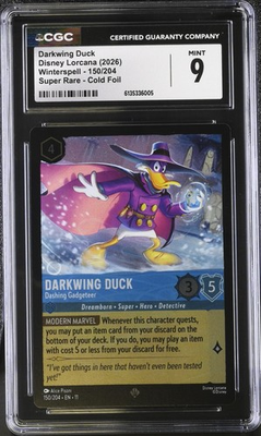 #ad CGC 9 Darkwing Duck Cool Under Pressure Cold Foil Legendary Winterspell 192 204 GBP 29.95