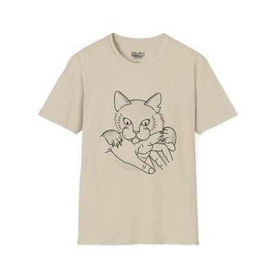 Cat Bite Cat Lover Beast Monster Inside T-Shirt
