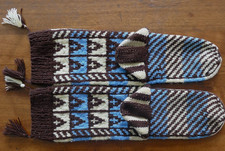 BULGARIAN WOOLEN SOCKS Hand Knit Trad Unisex NEW NOS VNT S/M Folk Costume SALE