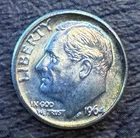 1964 D Roosevelt Dime Silver Circulated Uncertified AU US Coin