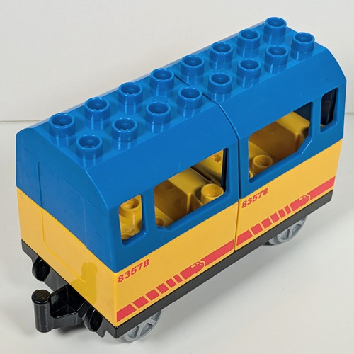 Lego Duplo Train Carriage From Set 5608, Blue And Yellow 83578 - Picture 5 of 6