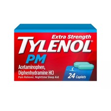 TYLENOL PM Extra Strength Pain Relief Night Time Caplets 500 mg Acetaminophen 24