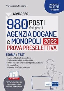 Concorsi 980 posti agenzia dogane e monopoli 2022: ... | Buch | Zustand sehr gut