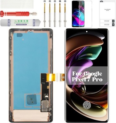 OLED w/ Frame for Google Pixel 7 Pro GP4BC GFE4J Black *NO Fingerprint Function*