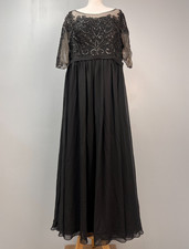 JJ's House Black Scoop Neck Floor-Length Formal Dress w/ Sequins Sz 20w 209164