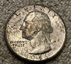 1946-D Washington SILVER Quarter.. Speckled.. Worth $10 in SILVER NR