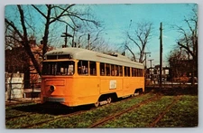 No 7407 Pullman Standard PCC Baltimore Streetcar Museum Maryland Postcard