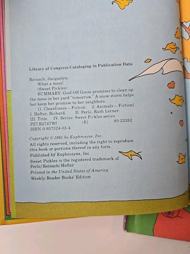 Vintage "Sweet Pickles" Books Set of Two - Me Too Iguana and What A Mess - Picture 15 of 21