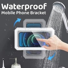Waterproof Shower Phone Holder 360  Rotation Touchable Wall Mount Phone Case