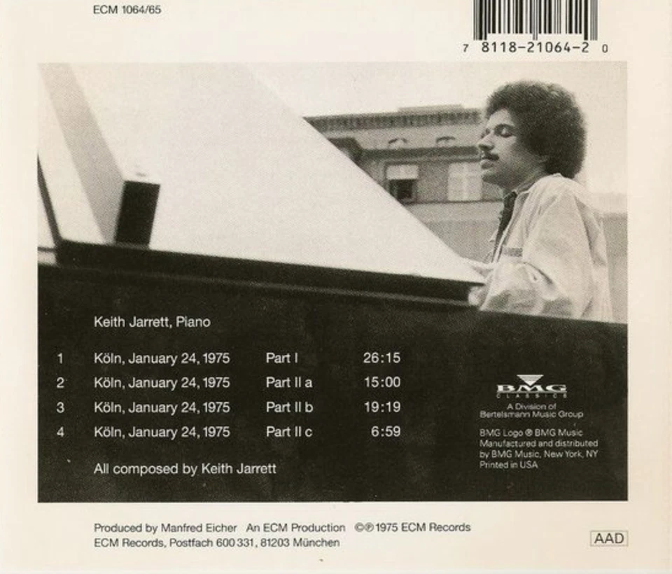 KEITH JARRETT The Koln Concert ECM Records (ECM 1064/65) NEW CD - Image 2 of 2
