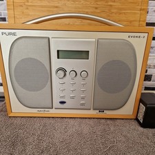 Pure Evoke 2 DAB/FM Stereo Portable Radio With Original Power Adapter Tested 