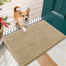 Dog Door Mat 24x16 Ultra Absorbent Chenille Mud Doormat NonSlip Washable Indoor