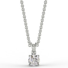 0,46 ct Rundschliff VS2/E Diamant Anhänger 14 K Weißgold