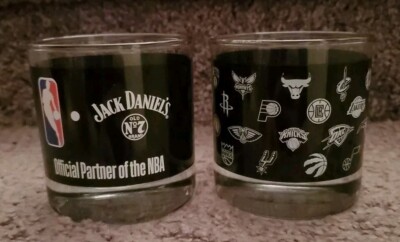 2 - Jack Daniel's ''OFFICIAL PARTNER OF THE NBA'' Special Edition Glass - Daniels